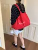 Bolsa de Lona Estilo Coreano Estilo Perezoso para Mujer, Bolso de Hombro de Nylon Casual de Gran Capacidad, Bolso Tote Simple para el Trabajo, Bolsa de Compras
