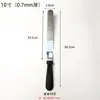 Espátula para Pastel de Acero Inoxidable Raspador Comercial para Hornear Espátula Recta y Curva Cuchillo Alisador de Mermelada, Mantequilla, Queso