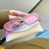 Gafas de Sol con Degradado Láser para Mujer, Libro Rojo de Alta Gama, Gafas de Celebridad de Internet, Gafas Retro Modernas de Moda Pequeñas Anti-UV