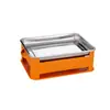 Sartén Comercial para Pescado a la Parrilla Estufa de Carbón Estufa para Pescado a la Parrilla con Carbón de Alcohol Acero Inoxidable Placa Grande para Mariscos Estufa Rectangular Doméstica Espesada