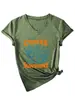 Café gelado o dia todo cada desejo da Amazon comércio transfronteiriço moda feminina camiseta de manga curta com decote V