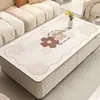 Mantel individual para mesa de centro, mantel, tapete de silicona de cuero a prueba de aceite e impermeable para mesa de comedor, sensación de lujo ligero y alta gama, mantel para mesa de centro de mueble de TV de sala de estar