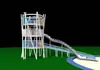 Escorregador Combinado Grande para Exterior, Escorregador Combinado Grande de Escalada para Jardim de Infância e Áreas Comunitárias, Equipamento de Diversão Não Padrão para Crianças