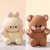 Decoração de Bolo de Aniversário para Casal Estilo Livro Vermelho Pequeno Urso de Desenho Animado Fofo e Gatinho Jenga Ornaments de Confeitaria