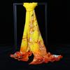 Atacado de fábrica versão coreana do novo lenço de chiffon com estampa para primavera, outono e verão, lenço/xale feminino estendido, uso duplo