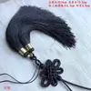 Accesorios para Joyería DIY Nudo Chino Colgante para Coche Conjunto Combinación Seda de Hielo Luminoso Doble Borla Colgante de Cintura