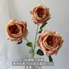 Flor artificial de rosa Austin de 3 cabeças transfronteiriça, decoração de casamento, ornamento decorativo para casa e hotel, flor de seda para atacado de comércio exterior