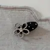 Pinza para el Cabello de Flor con Lazo de Puntos Clip Exquisito de Gama Alta Pinza para Patillas Flequillo Pinza Recta Pasador Tocado