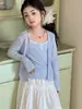 Conjunto de Verano para Niñas Little Red Fish 2026 Nuevo Estilo para Niñas Mayores, Chaqueta Ligera de Verano Protectora del Sol, Camisola, Conjunto para Padres e Hijos