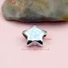 Estilo Ins Cuentas de Estrella de Espejo Color Macarrón Estrella de Cinco Puntas Agujero Recto Cuentas Accesorios para Pulsera Collar Llavero DIY