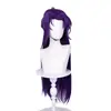 Peluca de cosplay de Bufón del Circo Freak Doukou con punta de belleza y parte superior esponjosa, peluca de cabello largo lacio morado de anime