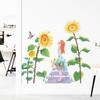 Novo LD64021 Menina Pintada de Desenho Animado Girassol Quarto Sala de Estar Entrada Decoração de Parede de Casa Adesivos de Parede