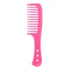 Peine Cuchillo de Plástico Grande Meiji Home Peine de Dientes Anchos Gancho Curvo Peine Antiestático para Niños y Niñas