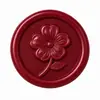 Etiqueta de Selo de Cera, Adesivo de Carimbo de Selo de Cera, Adesivo de Selagem com Flor de Rosa em Relevo, Carimbo de Selo de Cera para Convites de Casamento, Atacado em Estoque