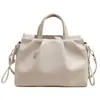 Bolsa de Ombro Feminina Transfronteiriça Nova de Grande Capacidade, Bolsa de Mão em Couro Macio, Design Plissado de Alto Padrão, Design de Nicho, Bolsa Transversal para o Dia a Dia