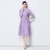 Tiro Real del Vestido Original de Lujo Ligero de Gama Alta de Moda con Bordado Hueco de Posicionamiento para Adelgazar