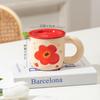 Taza de Flor Danesa Creativa con Tapa, Taza para Leche de Regalo, Taza de Agua de Alto Valor para Parejas, Taza de Cerámica, Souvenir al por Mayor