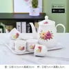 Tetera de Cerámica Tetera Individual Tetera de Gran Capacidad Juego de Teteras Hueso de Porcelana Tetera Doméstica Resistente a Altas Temperaturas Tetera de Agua Taza de Agua con Bandeja