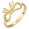 Anillo de plata de ley S925 con lazo dorado y nicho de entrada: anillo hueco de corazón de lujo para niña