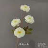 Flores Artificiais Brancas para Decoração de Casamento, Flores de Seda, Ornamentos de Flores Artificiais, Arte Floral Seca, Materiais de Rosa, Arranjo de Flores para Corredor, Arranjo de Parede e Chão