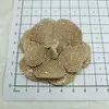 Estilo Francés Doble Capa Pedrería Camelia Rosa Accesorios de Joyería Tocado DIY Sombrero Broche Accesorios para Mujer
