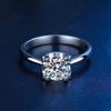 Anel de Moissanita de Um Quilate Prata S925 Estilo Cabeça de Touro Anel de Diamante para Casal Joia S2120225A