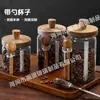 Frasco de Vidrio para Granos de Café Spot Frasco Sellado de Vidrio con Cuchara Botella Pequeña Caja de Almacenamiento para Granos Frasco de Almacenamiento para Café Molido