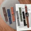 Pulseira de Silicone para Apple Watch Couro Crazy Horse - Pulseira de Couro para Apple Watch S11/10 Respirável