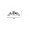 Pendientes de Aleación de Titanio F136 Transfronterizos con Circonita Brillante de Cinco Piedras, Tornillos Internos Espirales para Hélice y Tornillos para Cóclea, Joyería para Perforaciones