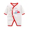 [Personalizado] Nuevo Arnés de Mariposa Ropa de Una Pieza para Bebé Recién Nacido 0-3-6 Meses Romper de Algodón Puro para Bebé