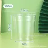 Copo de chá de leite copo de café descartável 500ml embalagem plástica para bebidas pet com tampa copo de bebida gelada Starbucks lote