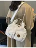 Nova Bolsa Transversal Feminina de Inverno 2026, Bolsa de Ombro de Lona com Múltiplos Bolsos, Bolsa de Ombro Feminina de Grande Capacidade
