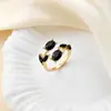 Anillos de Hoja y Pétalo de Estilo Europeo y Americano Más Vendidos Transfronterizos, Joyería de Lujo Ligero de Hoja y Tulipán a la Moda al por Mayor
