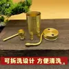 Hookah de Cobre Puro Pipa Seca Puede Contener Filtro de Agua Todo Cobre Duradero Pipa de Cuatro Usos Olla Ampliada Gran Capacidad Tallado Fu
