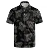 Camisa Polo para Hombre Camisa de Golf Divertida Camisa Polo Hawaiana Camisa Polo Divertida de Playa de Verano