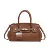 Bolsas para Mujer con Acabado de Lujo y Buena Calidad, Bolso de Mano Platino, Nuevo Modelo 2026, Patrón de Lichi, Bolso Cruzado Retro Súper Moderno