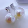 Acessórios de pérola DIY, brincos de tarraxa com zircônia de 6mm e quatro garras em prata de lei S925, um acessório de brinco multiuso