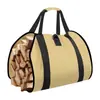 Bolsa de mano grande para leña de exterior transfronteriza, bolsa de almacenamiento para leña, bolsa multifuncional portátil para acampada al aire libre, tala de árboles