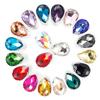 10*14mm gotas de água grande vidro de cristal vermelho broca orelhas d- em forma de garra quatro- furo prego contas branco kdiy vestido de noiva de costura à mão
