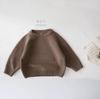 Malhas Infantis Outono e Inverno 2025 Novo Estilo Solto Estilo Coreano Menina Bebê Pulôver Retrô Malha Tops para Meninos e Meninas