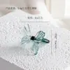 Anillo de mariposa con esmalte de color Zibo de Song Yaxuan, diseño de nicho fotográfico con degradado rojo, joyería de vidrio hecha a mano