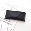 Estuche de Cuero para Gafas Transfronterizo, Estuche Negro para Gafas, Estuche Suave para Gafas de Sol, Marco de Gafas Portátil Anti-Presión