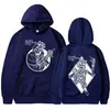 Sudadera de Observación Adelantada Talla Europea Transfronteriza Sudadera Punk Calavera Gótica Moda Masculina Sudadera Gráfica Retro