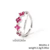 Anillo Abierto de Lujo Minimalista Ins de Nicho con Forma de Gota de Agua Cruzada Anillo de Hoja Francesa Dulce y Fresco para Mujer