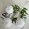 Punto cabello rápido 3 bolas recubiertas decoración del hogar hotel boda flor de simulación flor falsa suave arreglo floral europeo de una sola flor