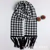 Direto da fábrica inverno moda coreana Coringa cachecol xadrez quente de dupla espessura cachecol unissex