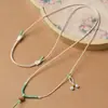 Cordón para Colgante de Mujer de Alta Gama con Ágata, Jade y Ámbar, Cordón Trenzado Hecho a Mano de Alta Calidad con Hebilla de Seguridad, Moderno