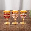 Copa de Vino Pequeña de Moda, Copa de Vino Blanco Metálica Europea Creativa para el Hogar, Juego de Vino Retro Exquisito, Vaso para Beber