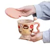 Tazas de Cerámica de Alta Gama para Niñas, Tazas de Agua Cerámicas de Aspecto Elegante para el Hogar, Tazas de Desayuno para la Oficina, Regalos Prácticos para Mujeres