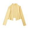 Estilo Perezoso Color Puro Tencel Protección Solar Camisa Aire Acondicionado 2025 Verano Nuevo Delgada Holgada Casual Cárdigan Chaqueta Pequeña de Mujer